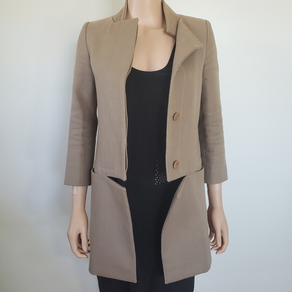 Stella McCartney Tan Coat 3/4 Sleeves Size 34 - Picture 1 of 8